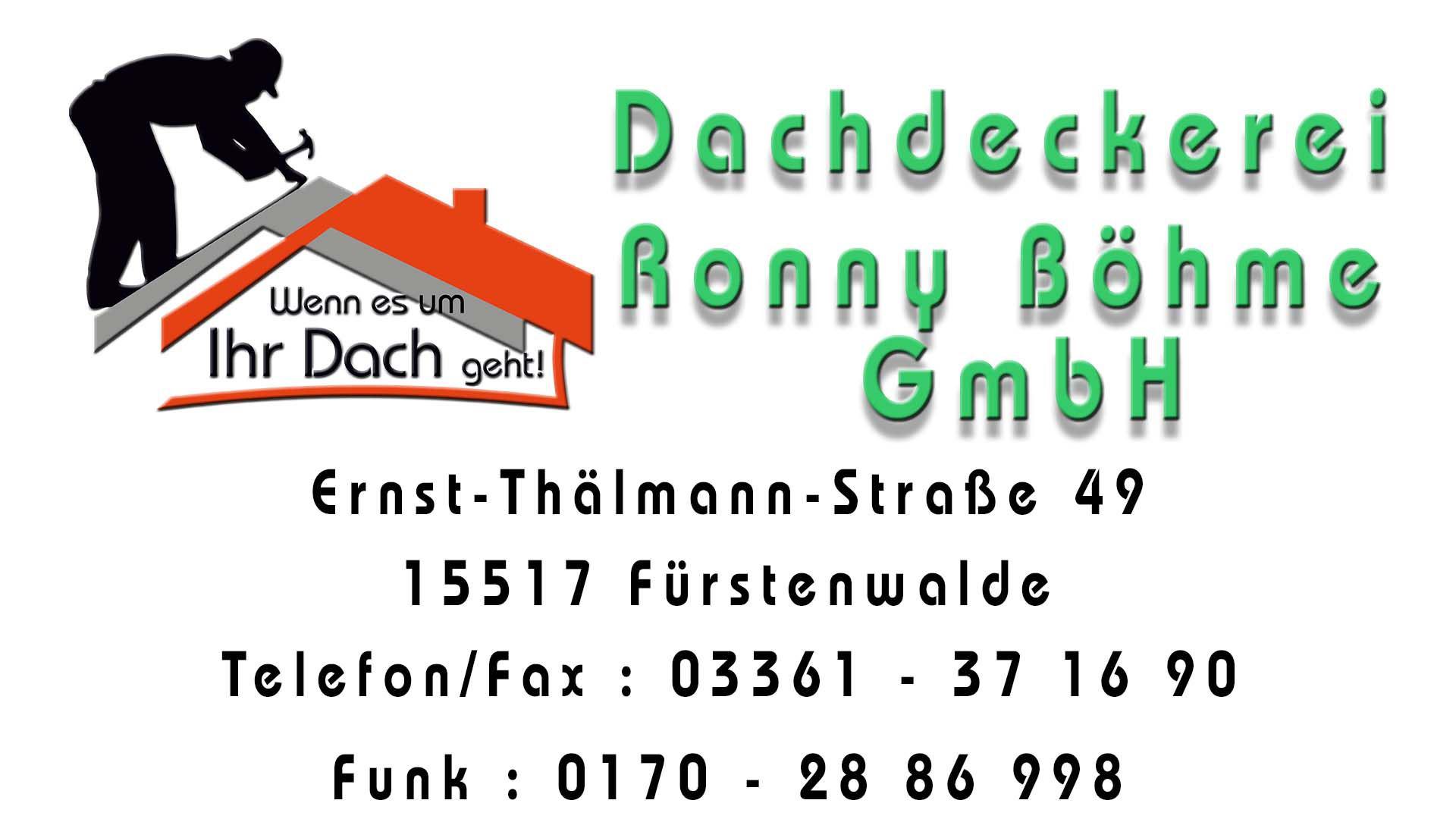 Kontaktdaten Dachdeckerei Böhme